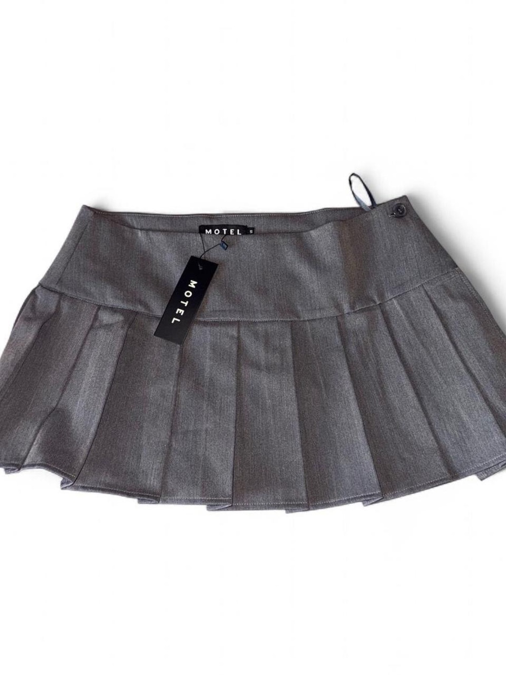NWT Motel Rocks Grey Pleated Mini Skirt